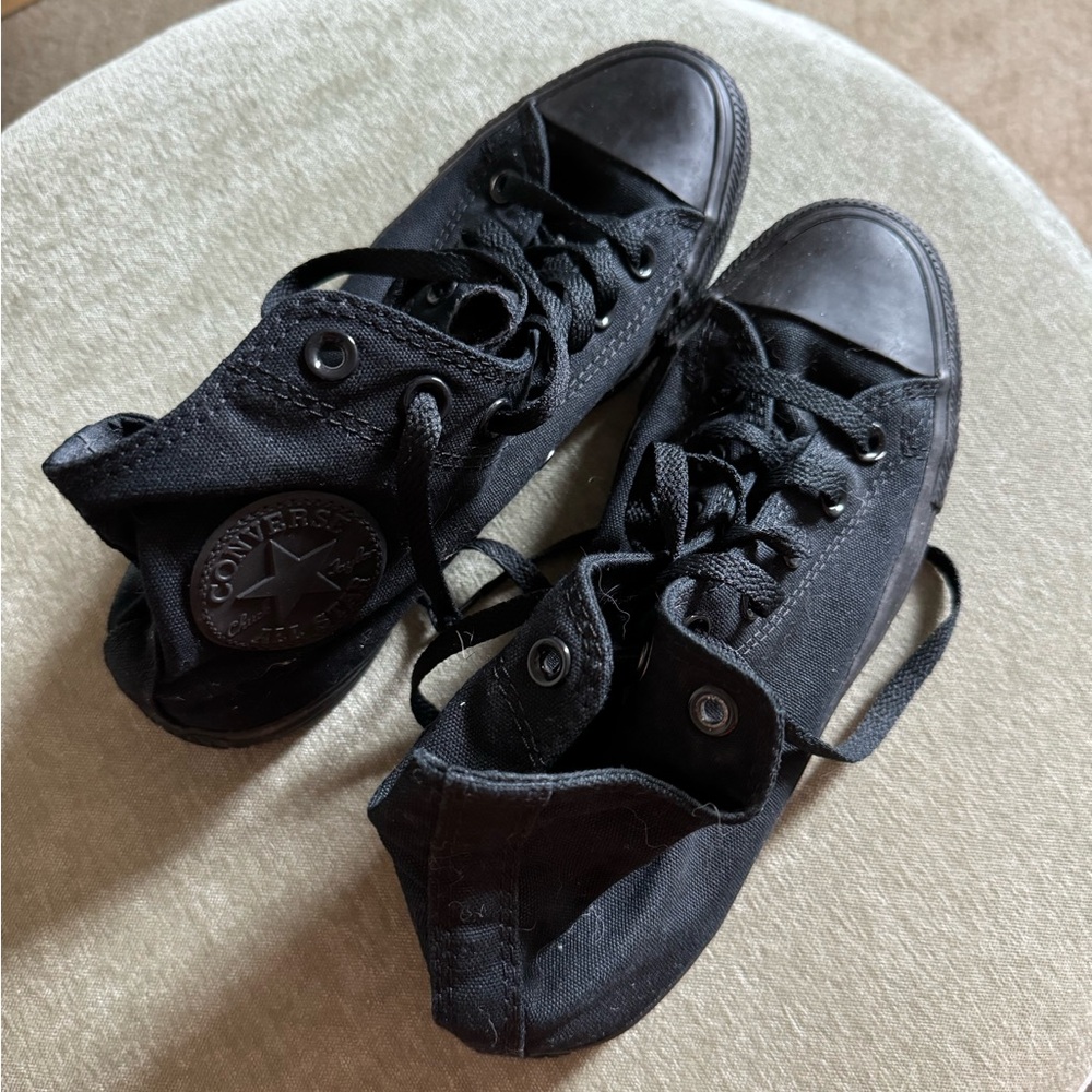 NWOT black out converse high tops